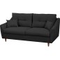 Canapé 3 places convertible en tissu de luxe HANS, gris anthracite Canapé 3 places convertible en tissu de luxe HANS, gris anthracite