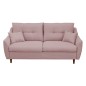 Canapé 3 places convertible en tissu de luxe HANS, rose pale, Rose clair Canapé 3 places convertible en tissu de luxe HANS, rose pale, Rose clair