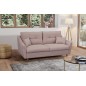 Canapé 3 places convertible en tissu de luxe HANS, rose pale, Rose clair Canapé 3 places convertible en tissu de luxe HANS, rose pale, Rose clair