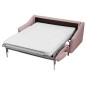Canapé 3 places convertible en tissu de luxe HANS, rose pale, Rose clair Canapé 3 places convertible en tissu de luxe HANS, rose pale, Rose clair