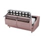 Canapé 3 places convertible en tissu de luxe HANS, rose pale, Rose clair Canapé 3 places convertible en tissu de luxe HANS, rose pale, Rose clair