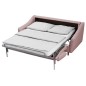 Canapé 3 places convertible en tissu de luxe HANS, rose pale, Rose clair Canapé 3 places convertible en tissu de luxe HANS, rose pale, Rose clair