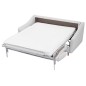 Canapé 3 places convertible en tissu de luxe HANS, blanc Canapé 3 places convertible en tissu de luxe HANS, blanc