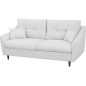 Canapé 3 places convertible en tissu de luxe HANS, blanc Canapé 3 places convertible en tissu de luxe HANS, blanc