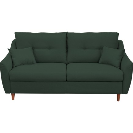 Canapé 3 places convertible en tissu de luxe HANS, vert foncé