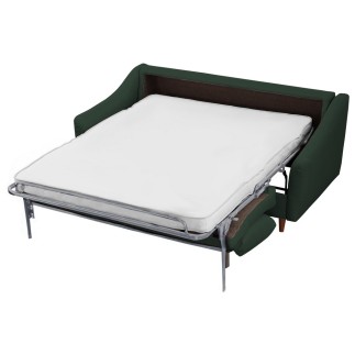 Canapé 3 places convertible en tissu de luxe HANS, vert foncé
