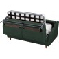 Canapé 3 places convertible en tissu de luxe HANS, vert foncé Canapé 3 places convertible en tissu de luxe HANS, vert foncé