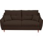 Canapé 3 places convertible en tissu de luxe HANS, chocolat Canapé 3 places convertible en tissu de luxe HANS, chocolat
