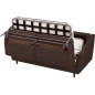 Canapé 3 places convertible en tissu de luxe HANS, chocolat Canapé 3 places convertible en tissu de luxe HANS, chocolat
