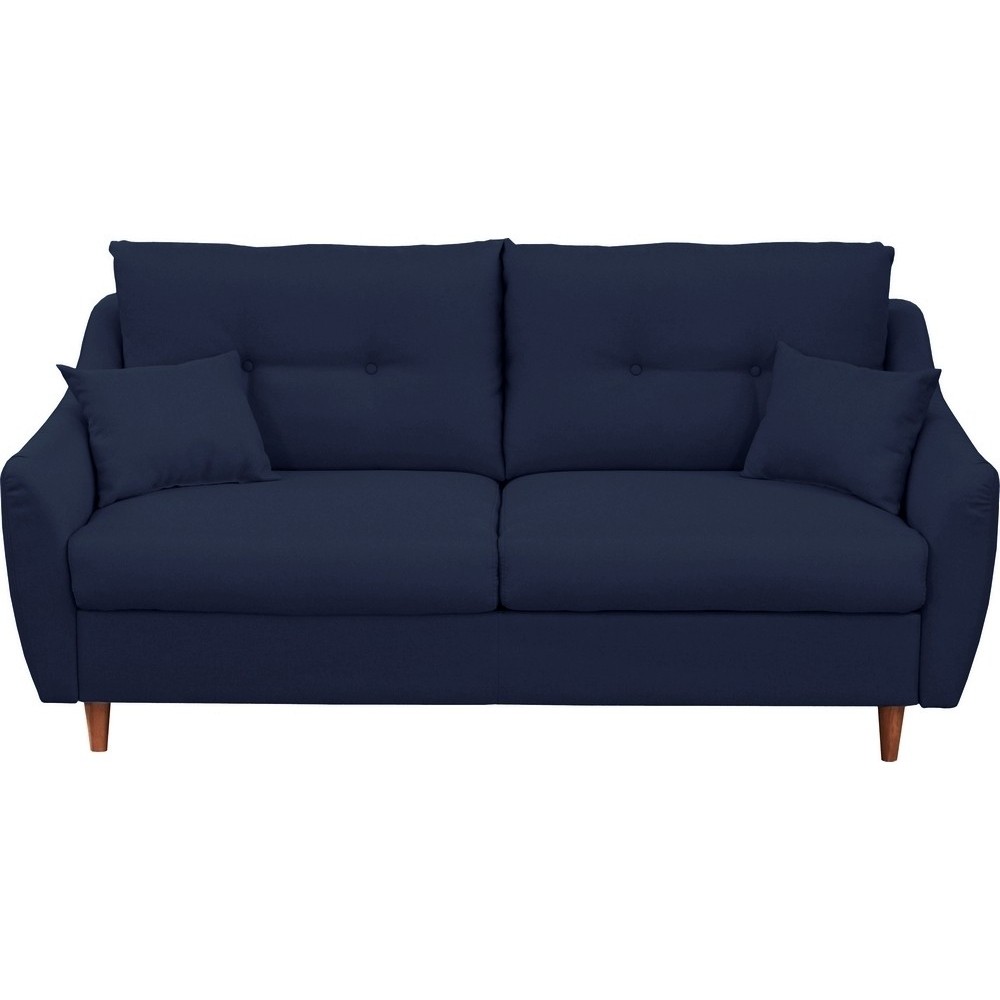 Canapé 3 places convertible en tissu de luxe HANS, bleu foncé Canapé 3 places convertible en tissu de luxe HANS, bleu foncé