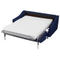 Canapé 3 places convertible en tissu de luxe HANS, bleu foncé Canapé 3 places convertible en tissu de luxe HANS, bleu foncé
