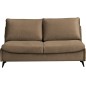 Canapé 3 places convertible en velours de luxe BOGAR, marron