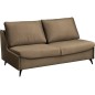 Canapé 3 places convertible en velours de luxe BOGAR, marron