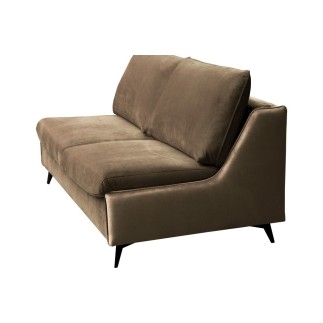 Canapé 3 places convertible en velours de luxe BOGAR, marron