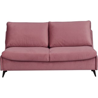 Canapé 3 places convertible en velours de luxe BOGAR, rose pale