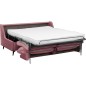 Canapé 3 places convertible en velours de luxe BOGAR, rose pale Canapé 3 places convertible en velours de luxe BOGAR, rose pale