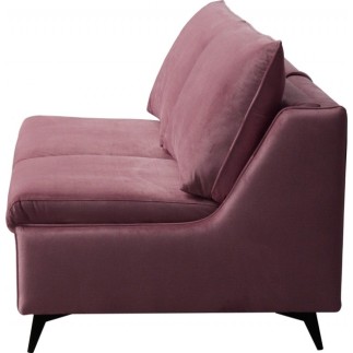 Canapé 3 places convertible en velours de luxe BOGAR, rose pale