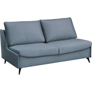 Canapé 3 places convertible en velours de luxe BOGAR, bleu
