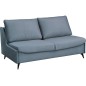 Canapé 3 places convertible en velours de luxe BOGAR, bleu