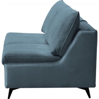 Canapé 3 places convertible en velours de luxe BOGAR, bleu