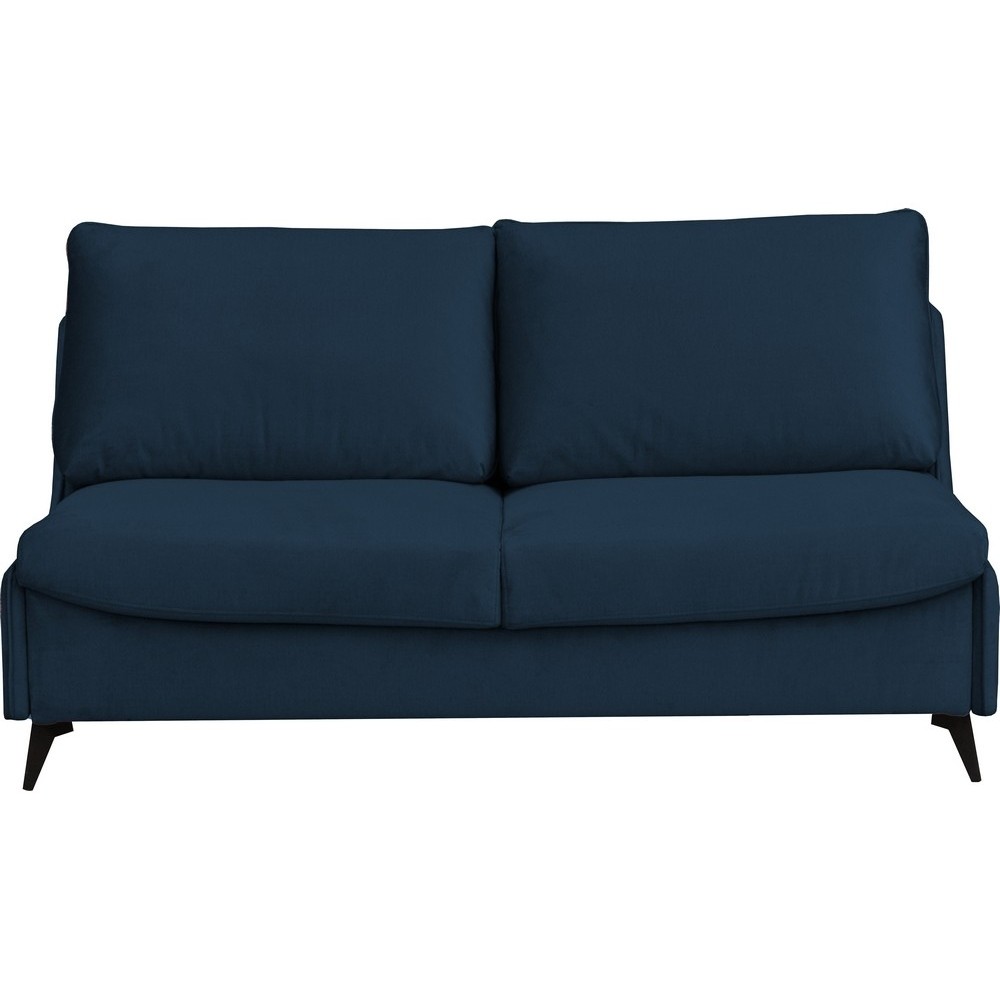 Canapé 3 places convertible en velours de luxe BOGAR, bleu foncé Canapé 3 places convertible en velours de luxe BOGAR, bleu foncé