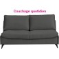 Canapé 3 places convertible en velours de luxe BOGAR, gris foncé Canapé 3 places convertible en velours de luxe BOGAR, gris foncé