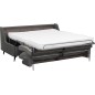 Canapé 3 places convertible en velours de luxe BOGAR, gris foncé Canapé 3 places convertible en velours de luxe BOGAR, gris foncé
