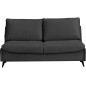 Canapé 3 places convertible en velours de luxe BOGAR, anthracite