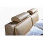 Lit en cuir italien de luxe LIVOURNE 140x190, beige. Lit en cuir italien de luxe LIVOURNE 140x190, beige.