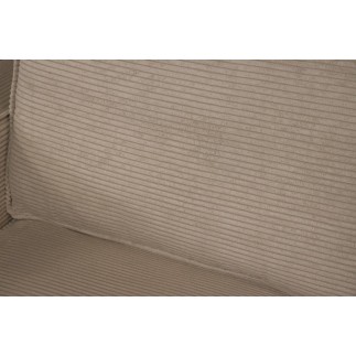Canapé 3 places convertible en velours cottelé de luxe TEX, marron