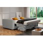 Canapé 3 places convertible en velours cottelé de luxe TEX, gris clair Canapé 3 places convertible en velours cottelé de luxe TEX, gris clair