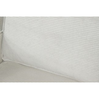 Canapé 3 places convertible en velours cottelé de luxe TEX, gris clair