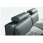 Lit en cuir italien de luxe LIVOURNE 140x190, gris foncé. Lit en cuir italien de luxe LIVOURNE 140x190, gris foncé.