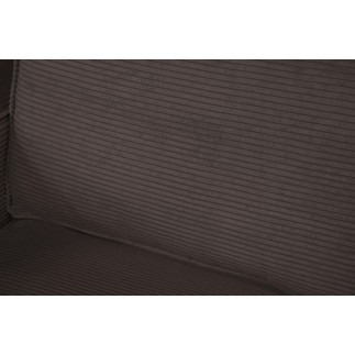 Canapé 3 places convertible en velours cottelé de luxe TEX, chocolat