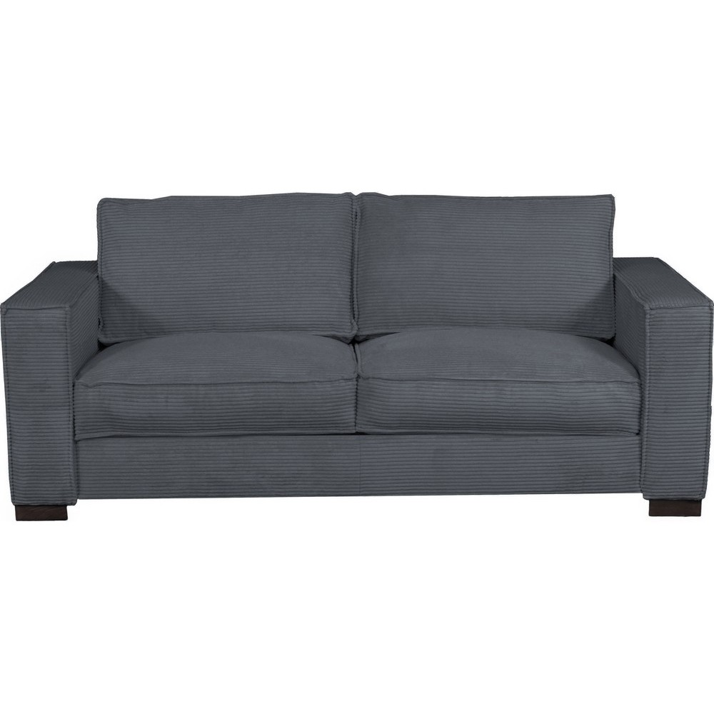 Canapé 3 places convertible en velours cottelé de luxe TEX, gris foncé Canapé 3 places convertible en velours cottelé de luxe TEX, gris foncé