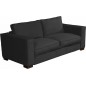 Canapé 3 places convertible en velours cottelé de luxe TEX, noir Canapé 3 places convertible en velours cottelé de luxe TEX, noir
