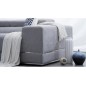 Canapé d'angle GOLDY en tissu haut de gamme, 6/7 places, gris