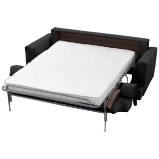 Canapé 3 places convertible en velours de luxe INDY, gris anthracite
