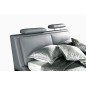 Lit en cuir italien de luxe LIVOURNE 160x200, gris foncé. Lit en cuir italien de luxe LIVOURNE 160x200, gris foncé.