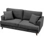 Canapé 3 places convertible en velours de luxe INDY, gris foncé Canapé 3 places convertible en velours de luxe INDY, gris foncé