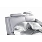 Lit en cuir italien de luxe LIVOURNE 180x200, gris clair. Lit en cuir italien de luxe LIVOURNE 180x200, gris clair.