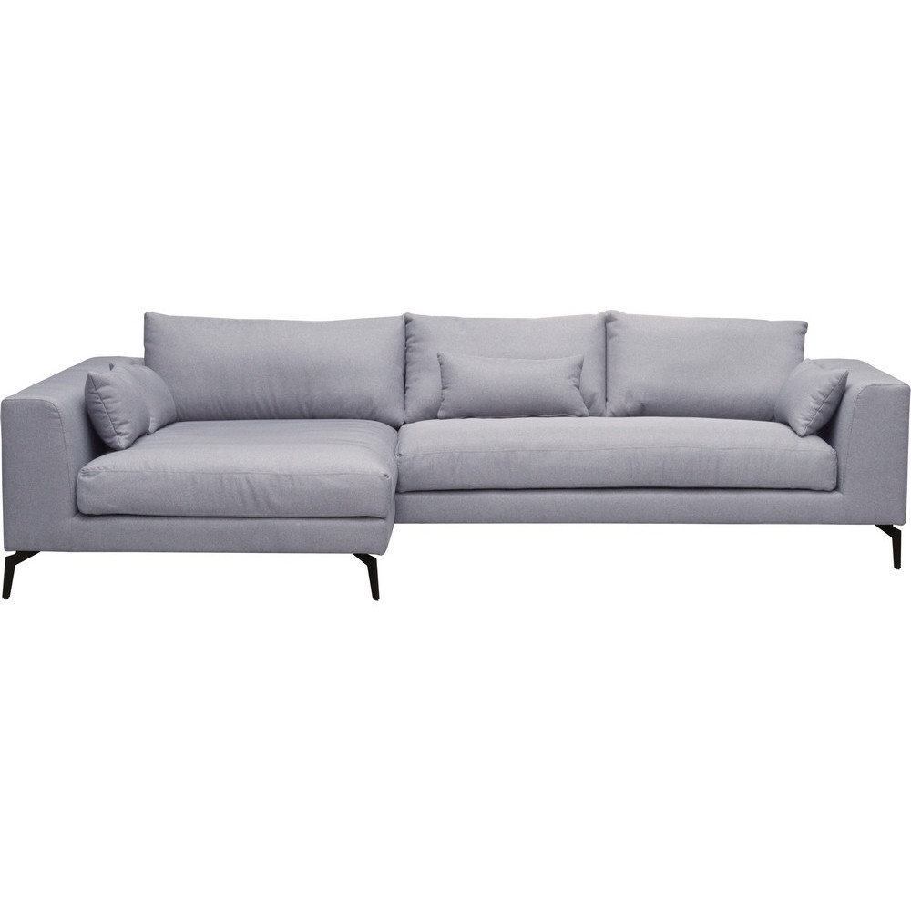 Canapé d'angle en tissu luxe 5 places, BERGAMO, gris, angle gauche (vu de face) Canapé d'angle en tissu luxe 5 places, BERGAMO, gris, angle gauche (vu de face)