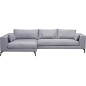 Canapé d'angle en tissu luxe 5 places, BERGAMO, gris, angle gauche (vu de face) Canapé d'angle en tissu luxe 5 places, BERGAMO, gris, angle gauche (vu de face)