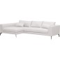 Canapé d'angle en tissu luxe 5 places, BERGAMO, blanc, angle gauche (vu de face) Canapé d'angle en tissu luxe 5 places, BERGAMO, blanc, angle gauche (vu de face)