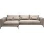 Canapé d'angle en tissu luxe 5 places, BERGAMO, beige, angle gauche (vu de face) Canapé d'angle en tissu luxe 5 places, BERGAMO, beige, angle gauche (vu de face)