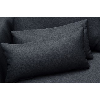 Canapé d'angle en tissu luxe 5 places, BERGAMO, gris anthracite, angle droit (vu de face)