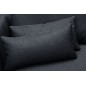 Canapé d'angle en tissu luxe 5 places, BERGAMO, gris anthracite, angle droit (vu de face) Canapé d'angle en tissu luxe 5 places, BERGAMO, gris anthracite, angle droit (vu de face)