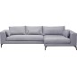 Canapé d'angle en tissu luxe 5 places, BERGAMO, gris, angle droit(vu de face) Canapé d'angle en tissu luxe 5 places, BERGAMO, gris, angle droit(vu de face)