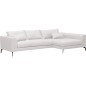 Canapé d'angle en tissu luxe 5 places, BERGAMO, blanc, angle droit (vu de face) Canapé d'angle en tissu luxe 5 places, BERGAMO, blanc, angle droit (vu de face)