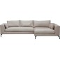 Canapé d'angle en tissu luxe 5 places, BERGAMO, beige, angle droit (vu de face) Canapé d'angle en tissu luxe 5 places, BERGAMO, beige, angle droit (vu de face)